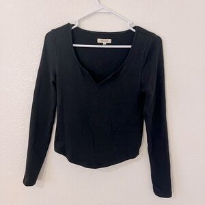 Madewell Split neck long sleeve